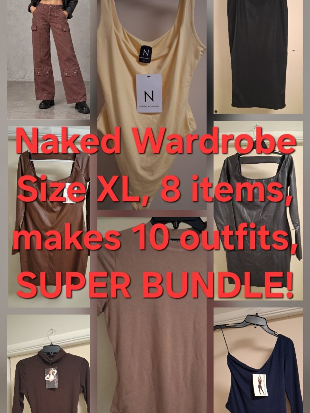 Naked Wardrobe Size XL, 8 items **SUPER BUNDLE**